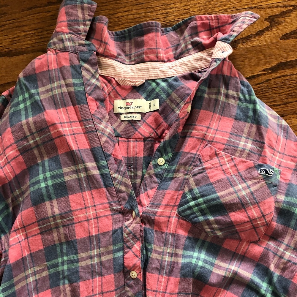 Vineyard Vines Pink/Blue flannel